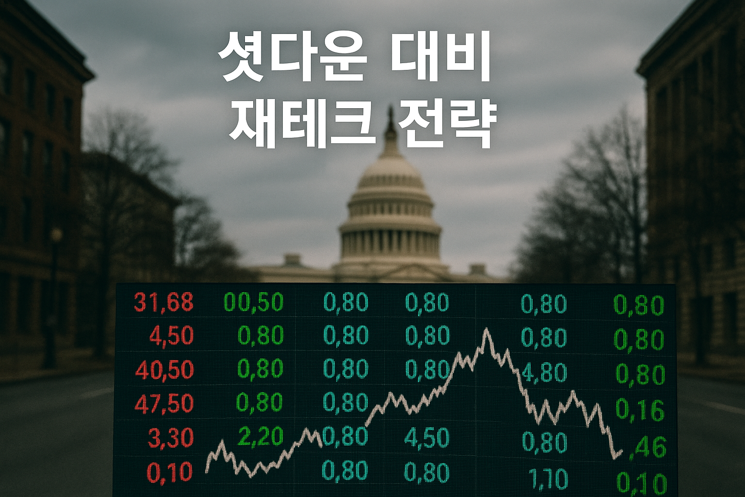 셧다운 대비 재테크 전략 관련 이미지