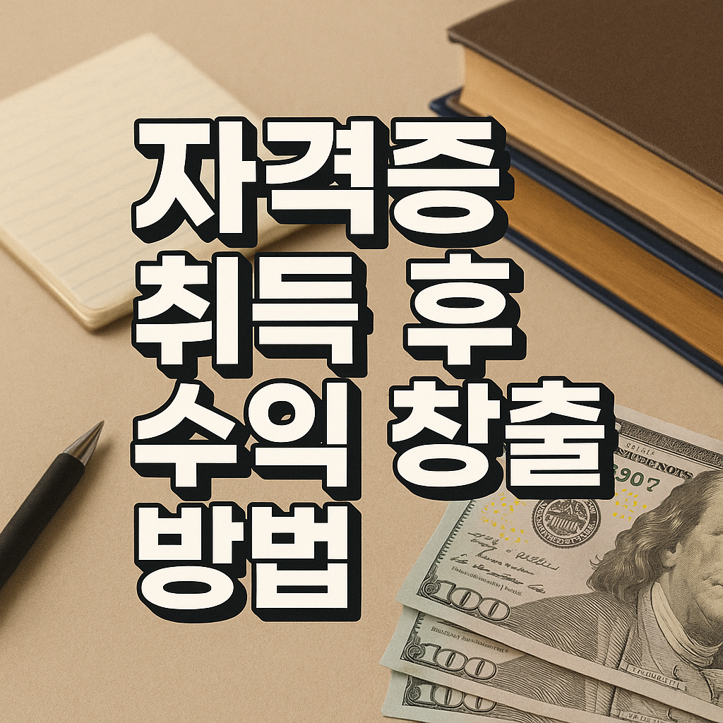 50대 자격증 취득 후 수익 창출 방법