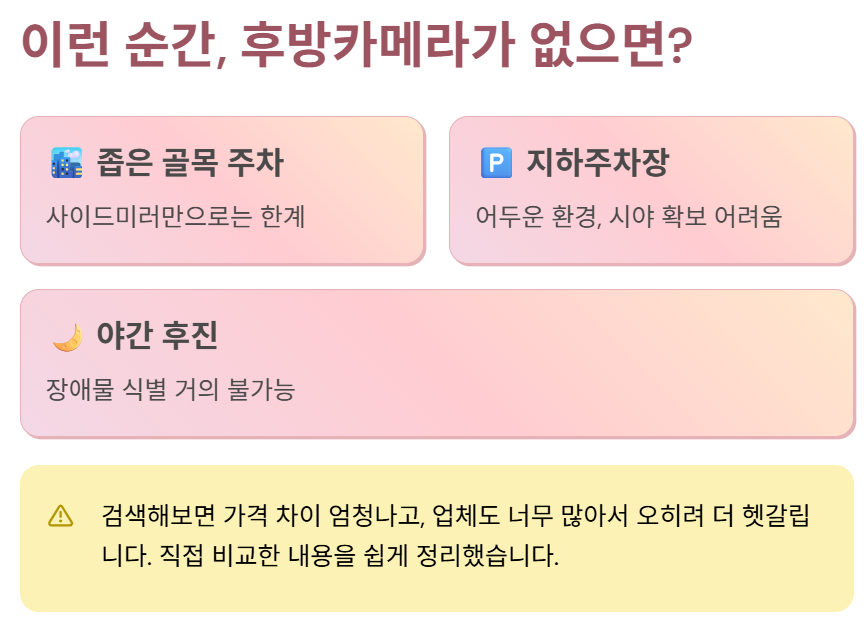 후방 카메라가 없으면?