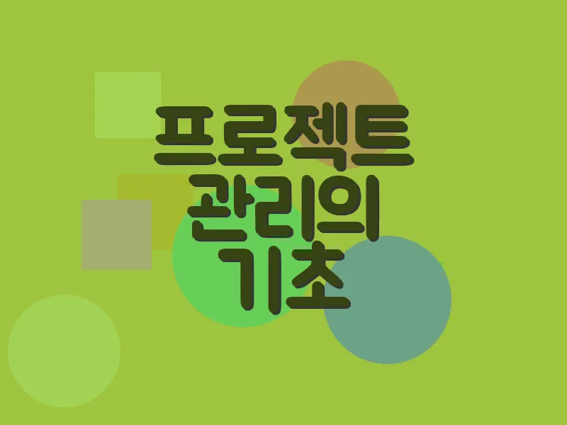 프로젝트 관리의 기초