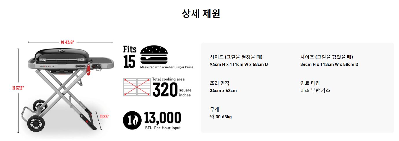트래블러 가스 그릴 사진