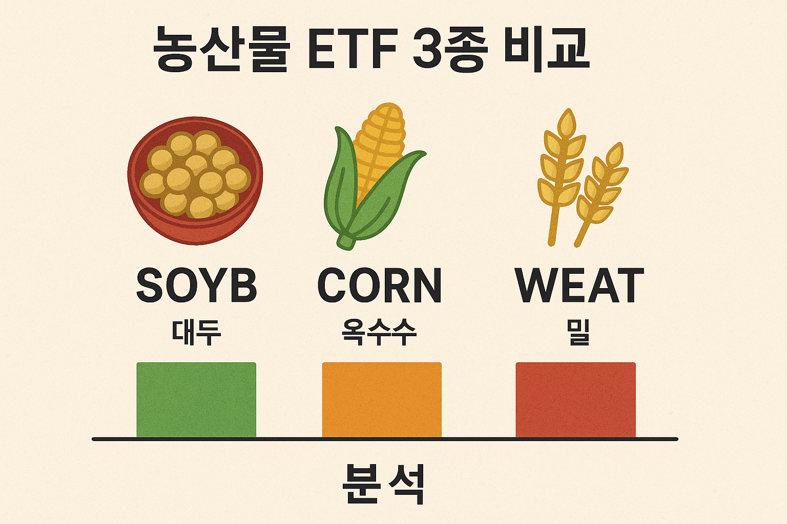 농산물 ETF 3종 비교 관련 그림