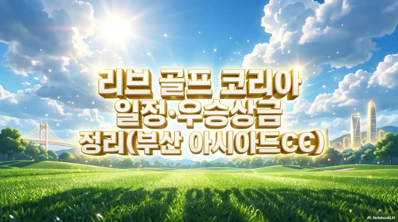 리브 골프 코리아 2026 일정·우승상금 정리 썸네일 - 부산 아시아드CC 개최 안내