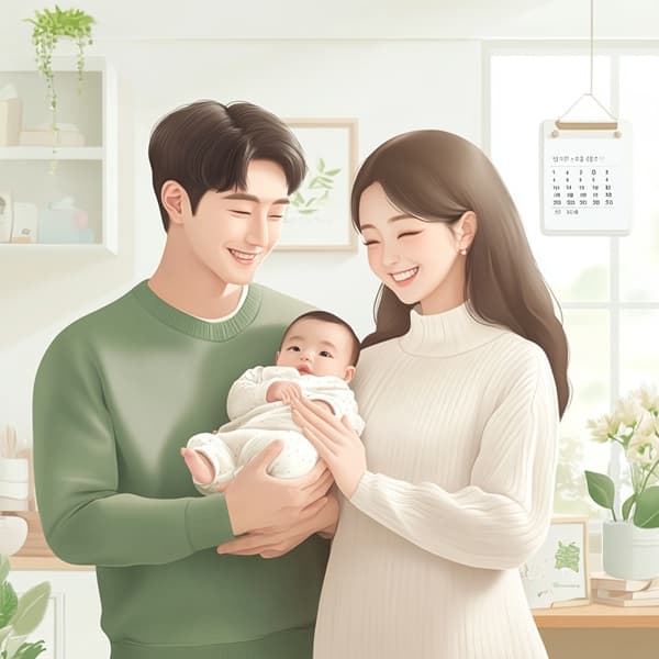 부모급여와 육아휴직급여를 비교하는 시각자료 이미지