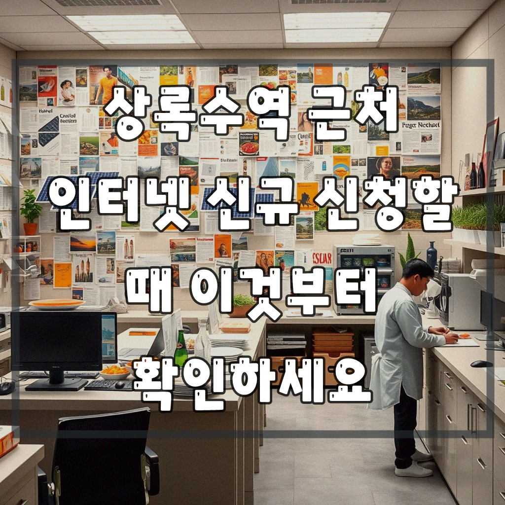 상록수역 근처 인터넷 신규 신청할 때 이거 알면 도움돼요