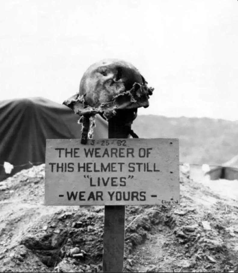 3-25-52
THE WEARER OF THIS HELMET STILL &quot;LIVES&quot;
- WEAR YOURS -