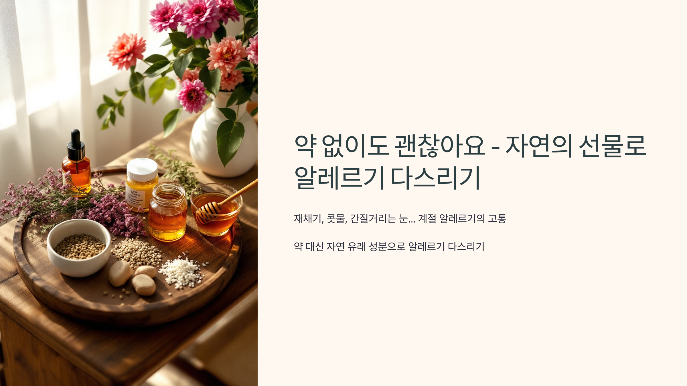 약 없이도 괜찮아요 - 자연의 선물로 알레르기 다스리기