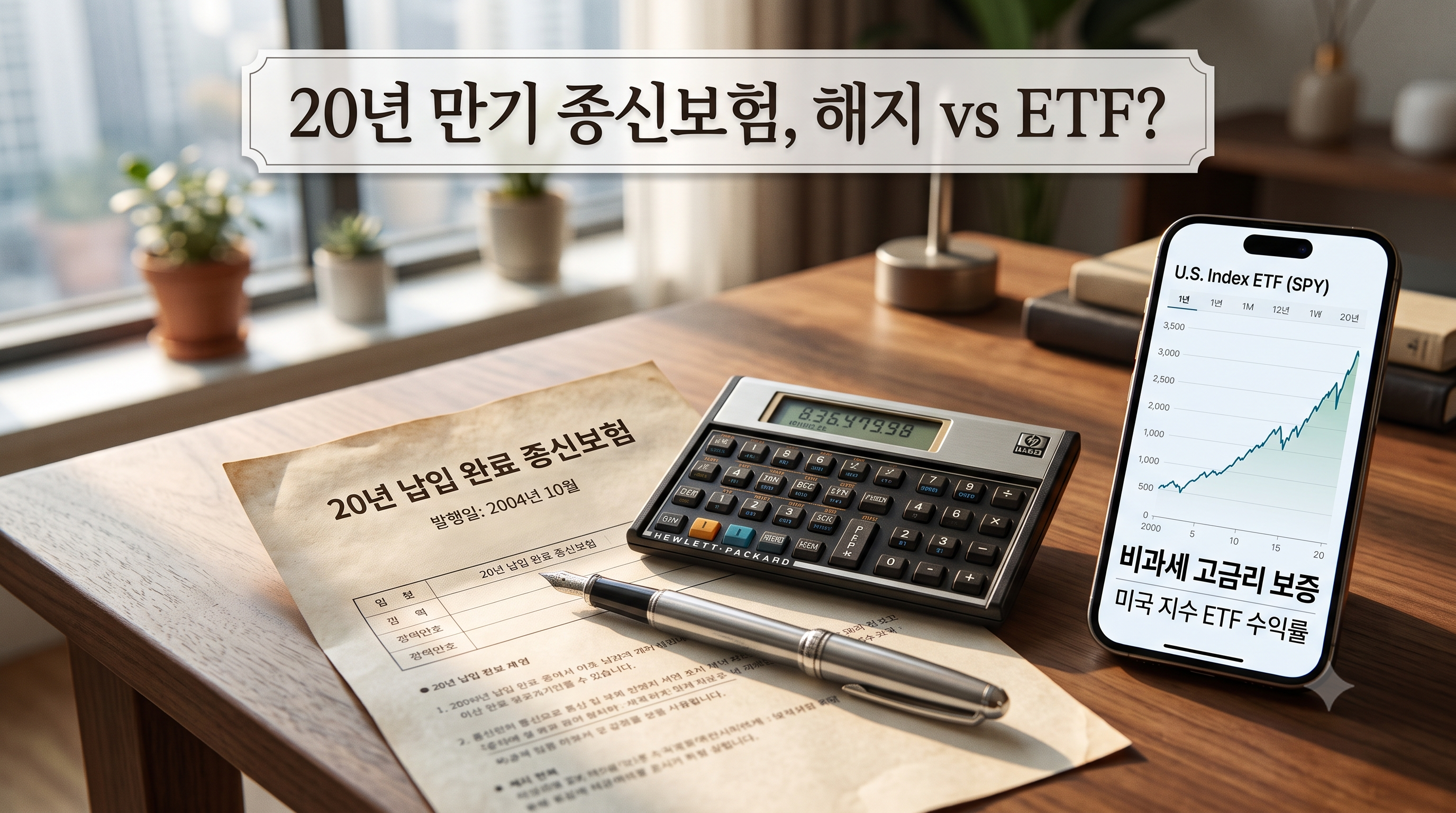 "20년 부은 종신보험 납입 끝났는데 해지할까?" 원금 넘었다고 ETF 갈아타면 손해인 3가지 이유