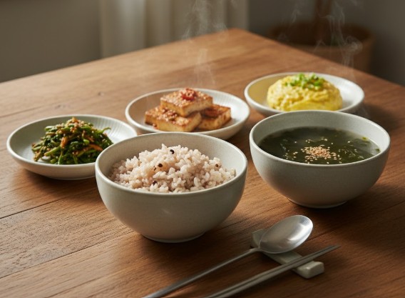 밥, 국, 반찬