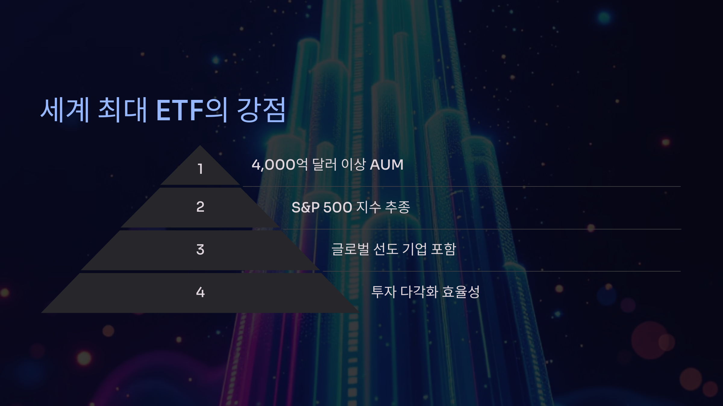 세계 최대 ETF의 강점