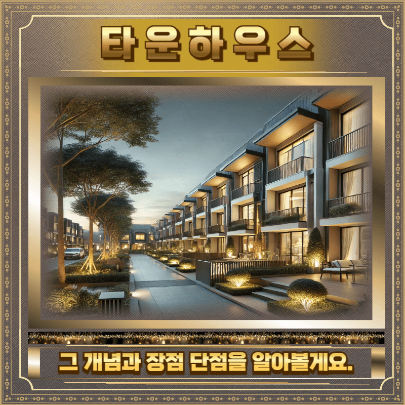 타운하우스 장점 단점
