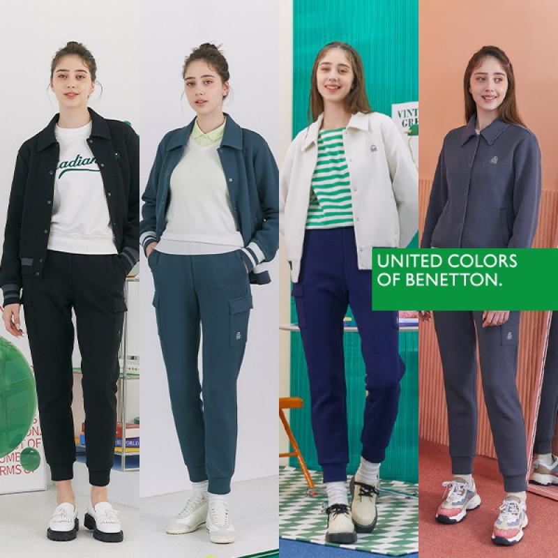 베네통골프 여성 듀얼 피케셋업 자켓 팬츠