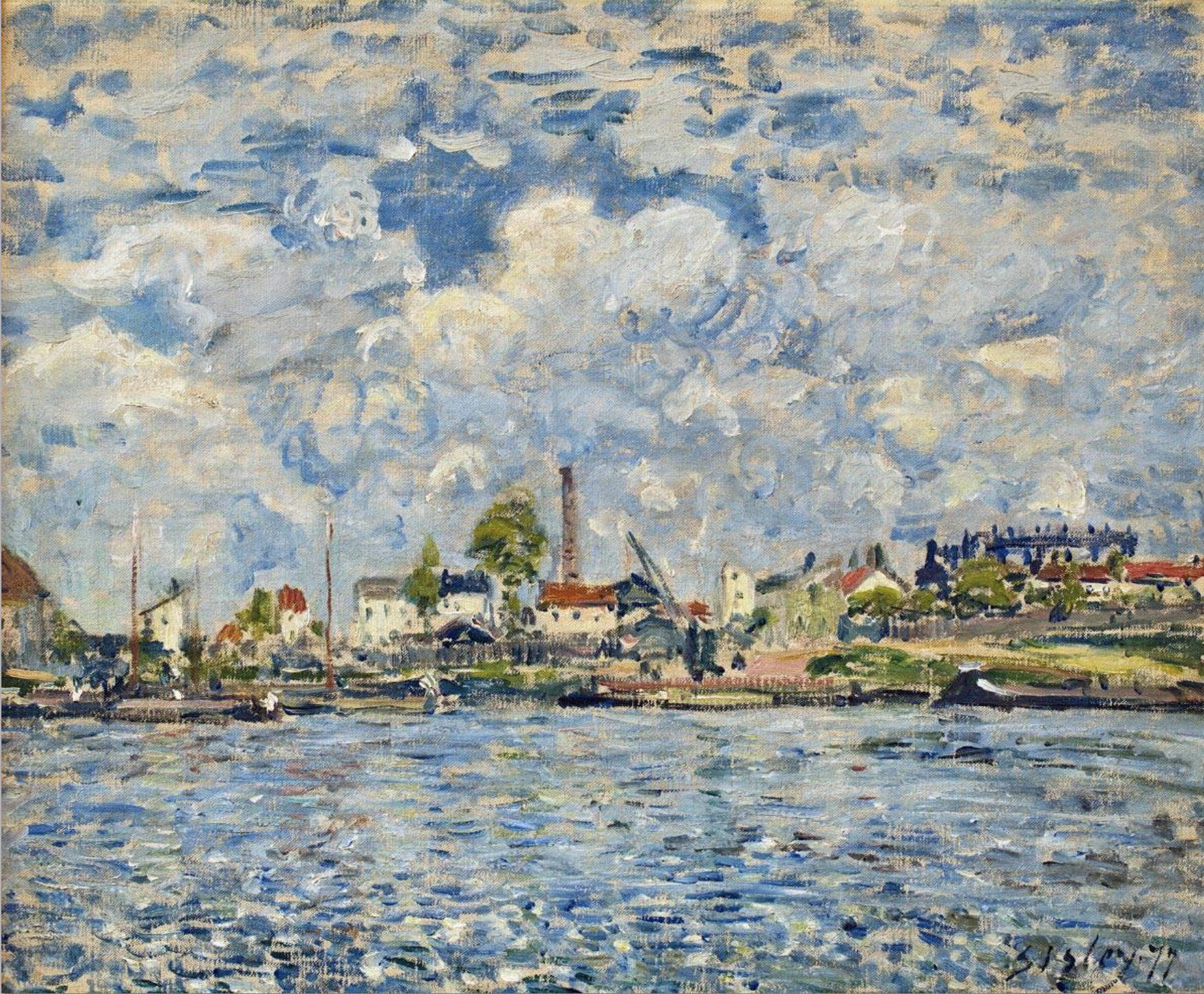 시슬레 풍경화 세느강 풍경