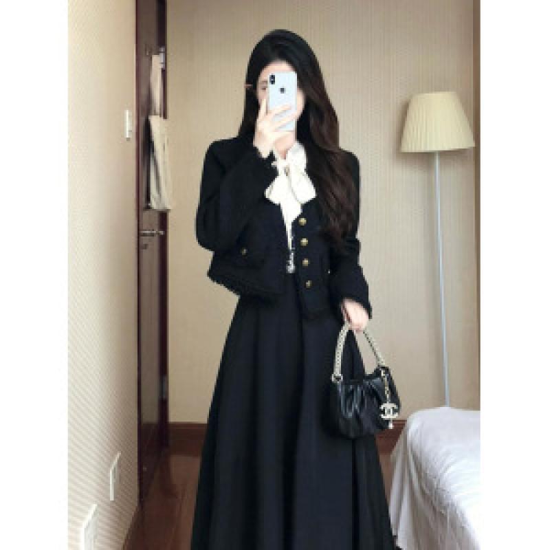 여성 롱스커트 정장 투피스 청순 세련 하객패션