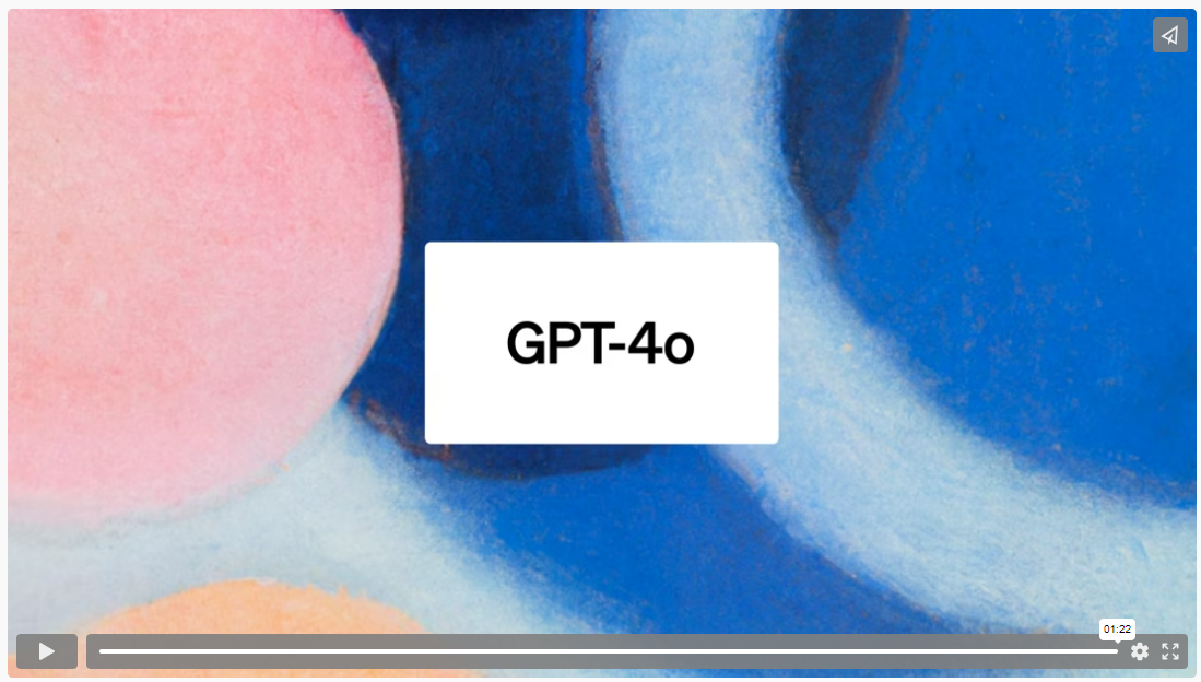 GPT-4o 공식 소개 영상 이미지