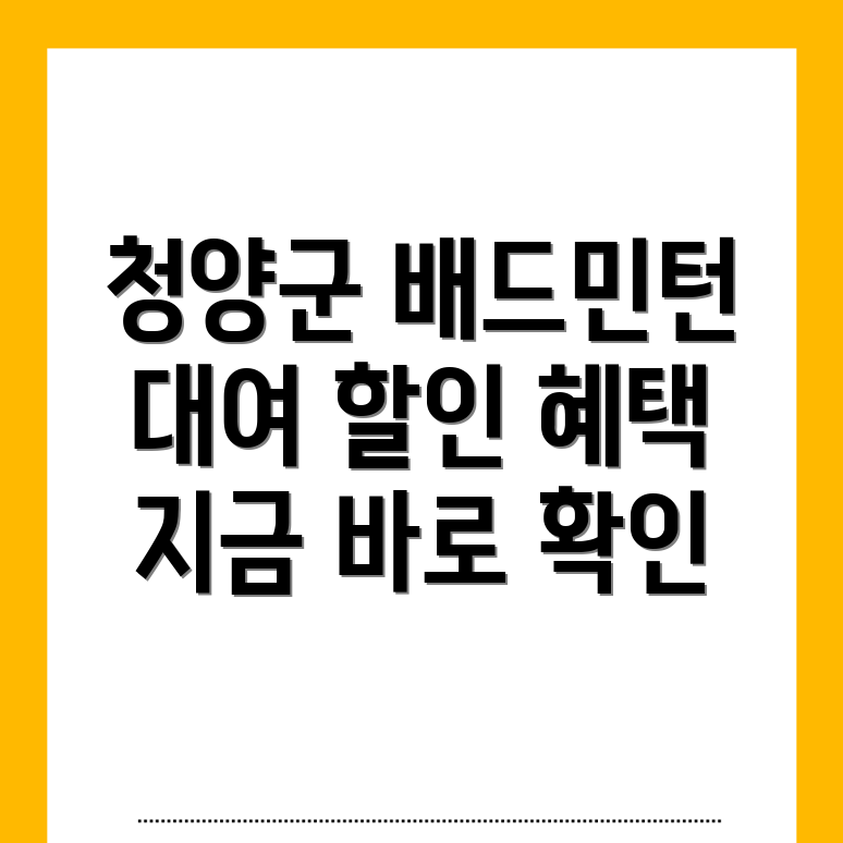 청양군 배드민턴화
