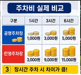 공영주차장 민영주차장 차이