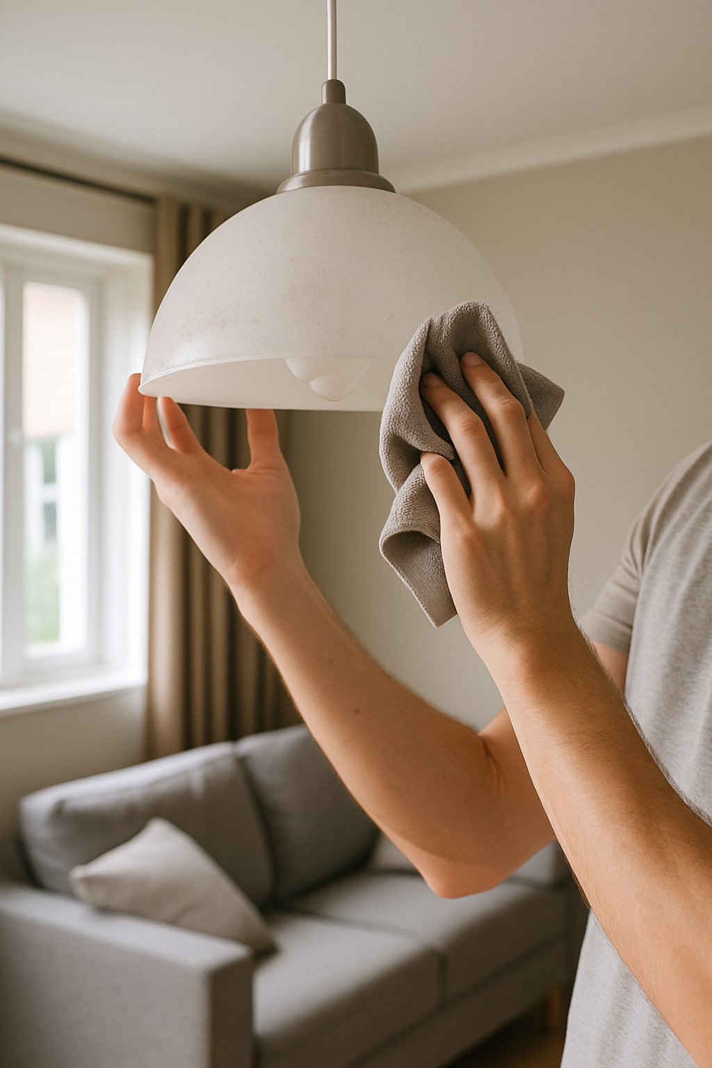 전등갓에 쌓인 먼지, 손쉽게 제거하는 법