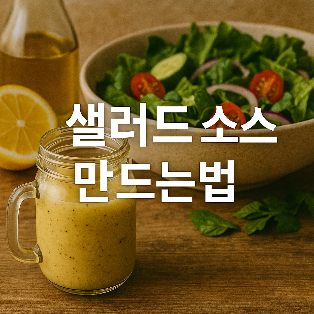 샐러드 소스 만드는법