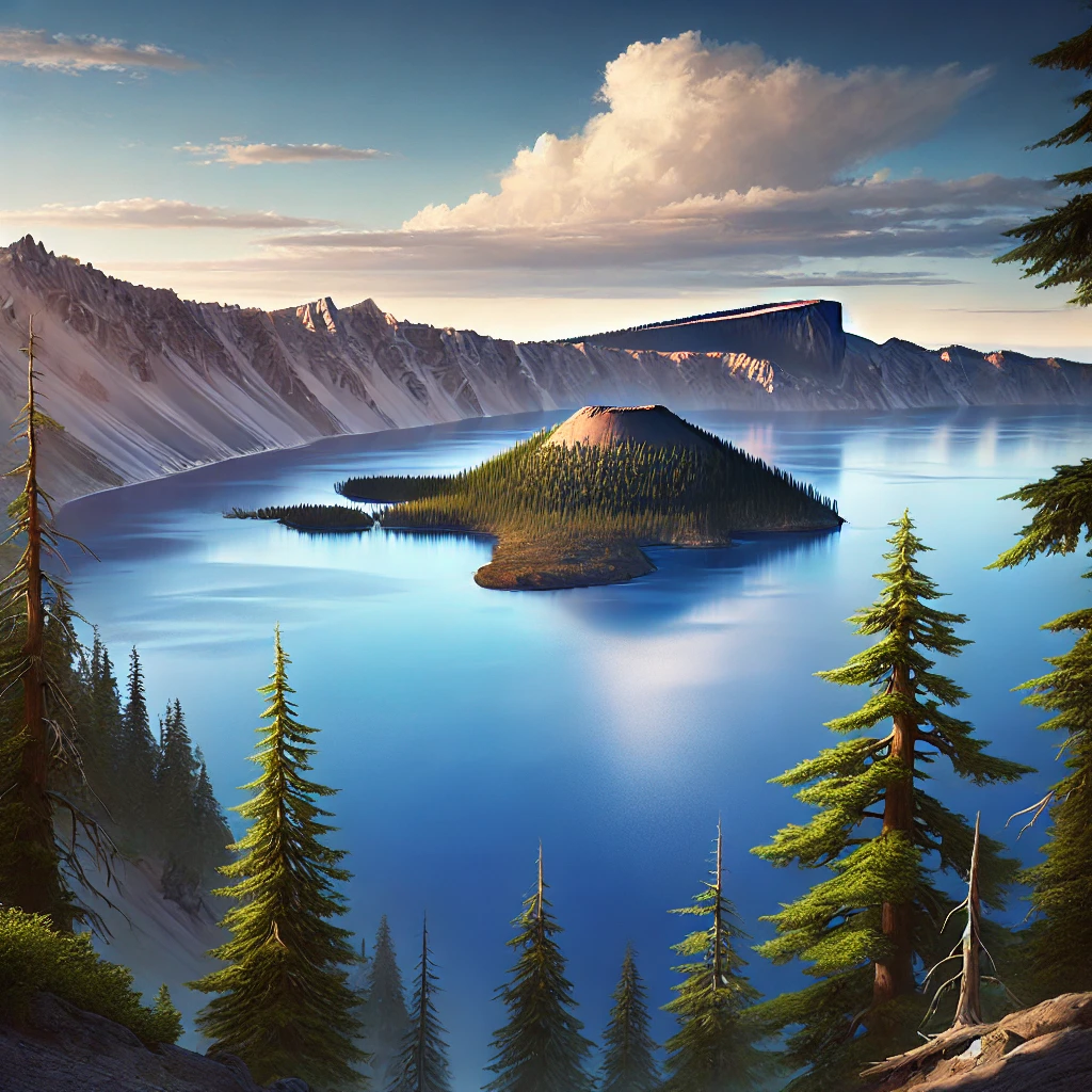 크레이터 호수, 미국에서 가장 깊고 푸른 화산 칼데라 호수