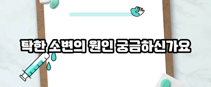 소변색이 탁한 이유