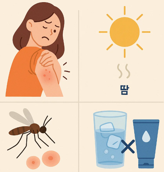 땀과-모기로-인한-가려움증-이미지