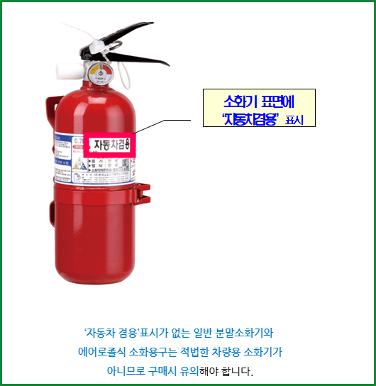 자동차 겸용 표시 소화기