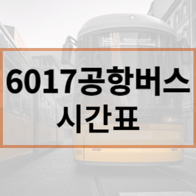 6017공항버스-시간표