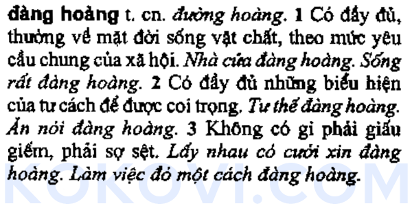 dang hoang 사전 캡처