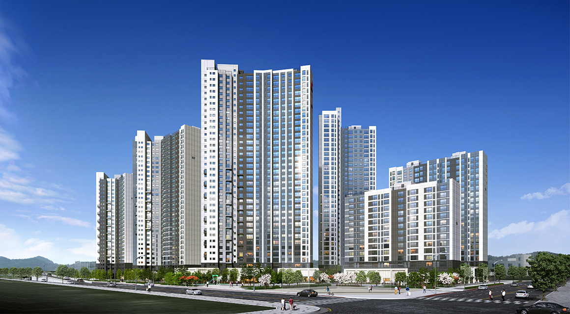 리버센 sk뷰 롯데캐슬 투시도