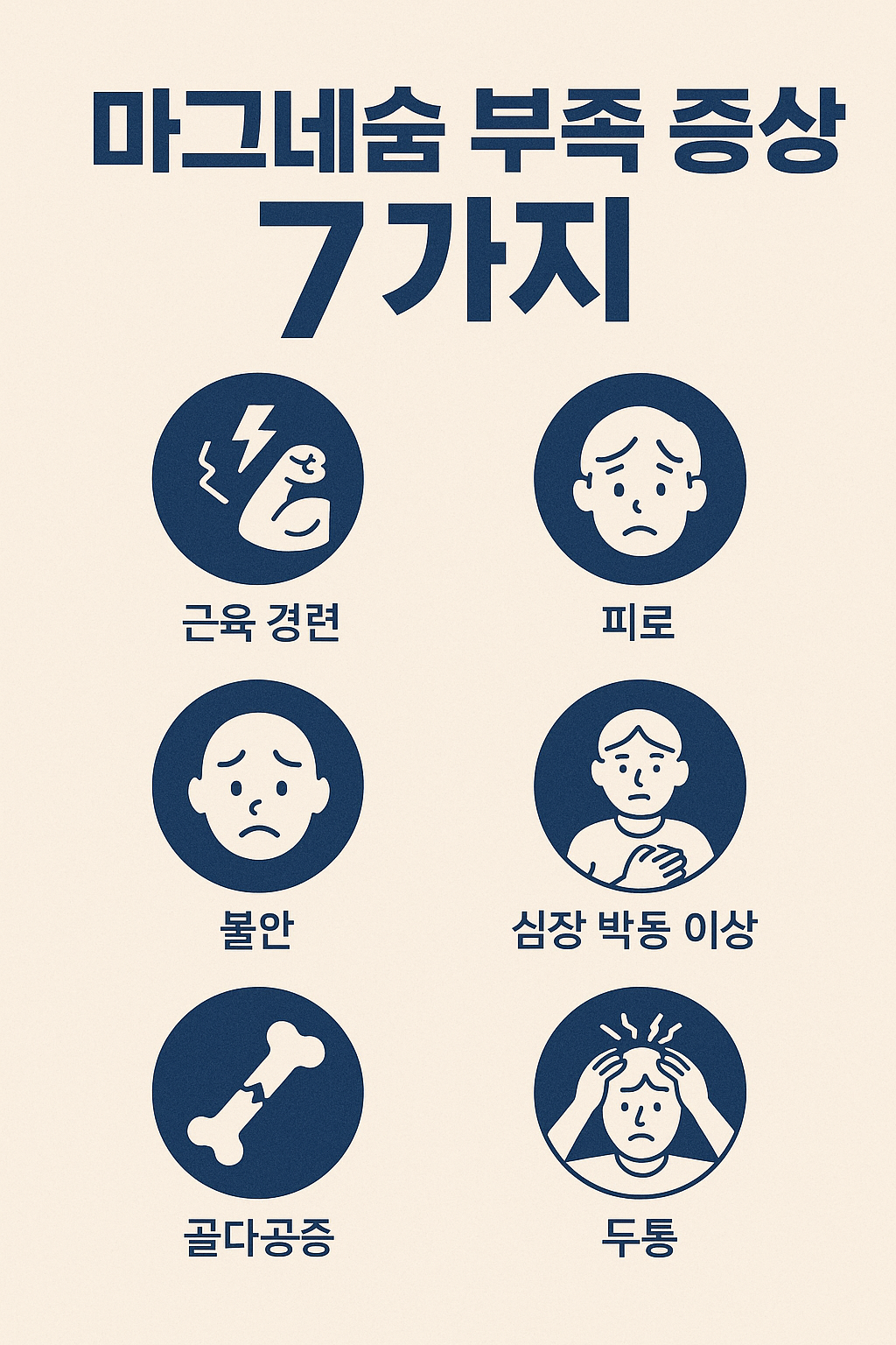마그네슘 부족 증상 7가지