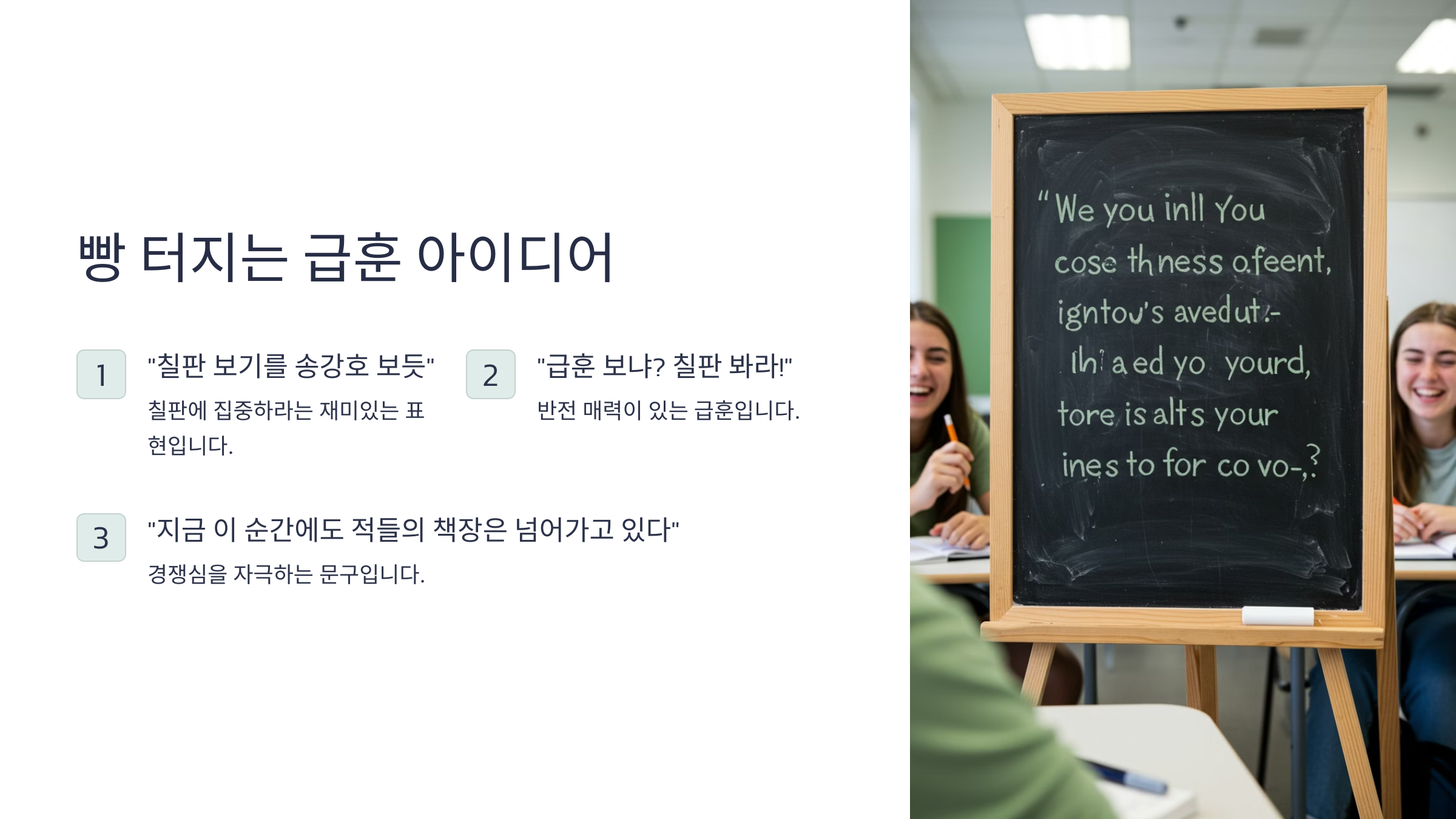 유머 가득한 급훈 추천