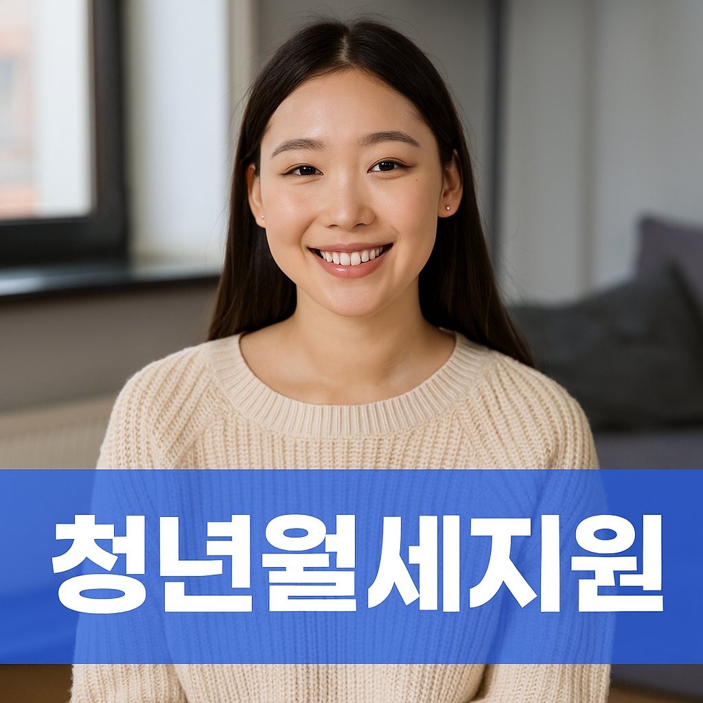 청년 월세지원 정책을 설명하는 인포그래픽 이미지