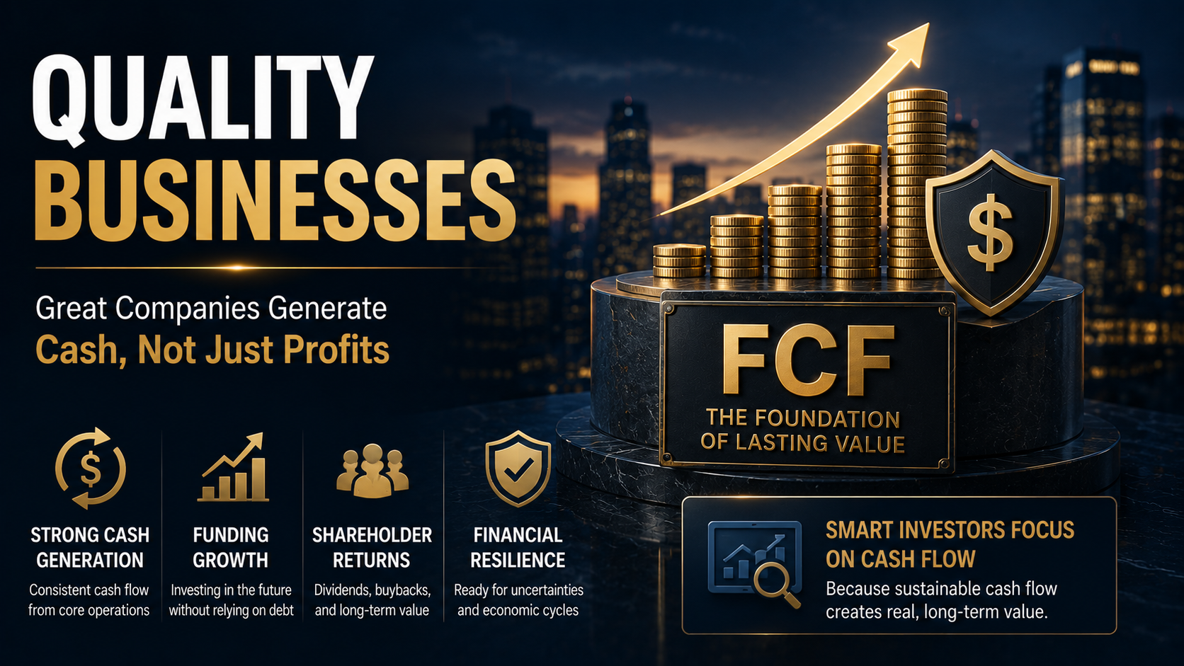 High-quality businesses generating sustainable Free Cash Flow and long-term shareholder value