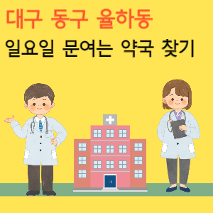 대구 동구 율하동 일요일 문여는 당번 약국