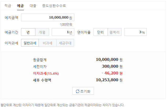 금리계산기 - 예금 수익 시뮬레이션