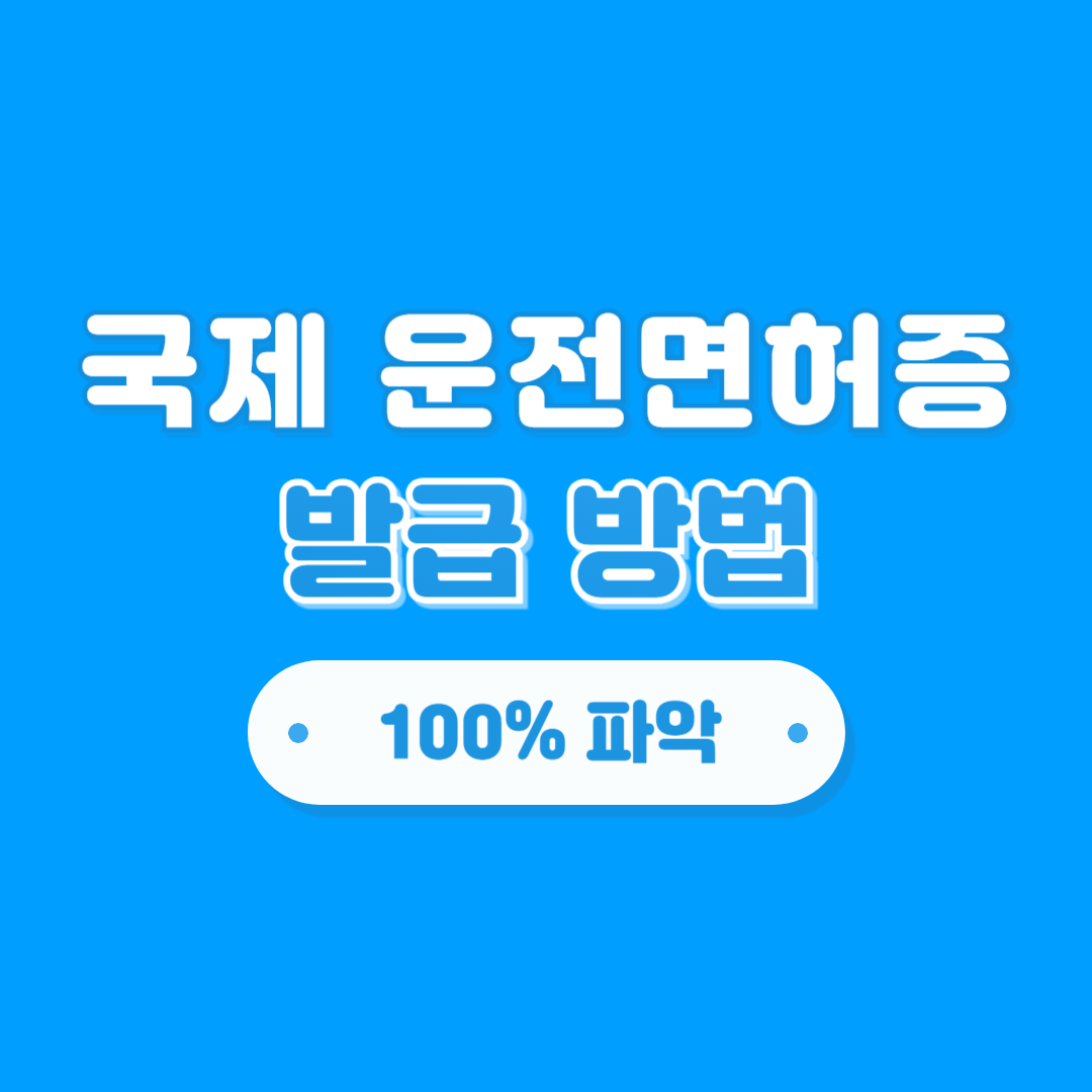 국제 운전면허증 발급방법, 인터네 발급, 비용, 준비물