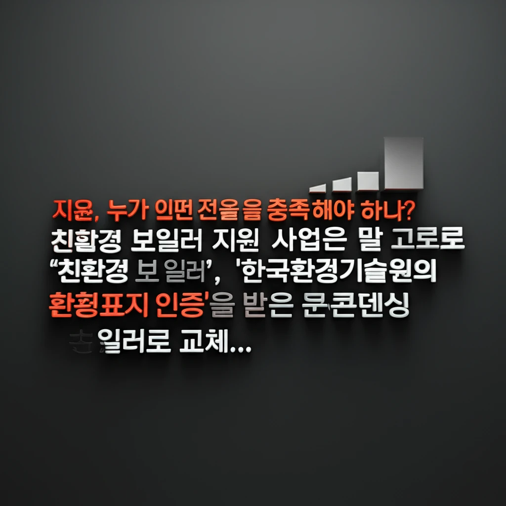 따뜻한 겨울 대비 친환경 보일러 지원..