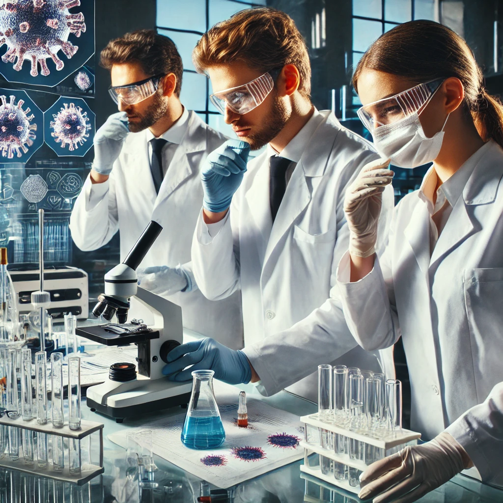 바이러스 백신 연구원 이미지