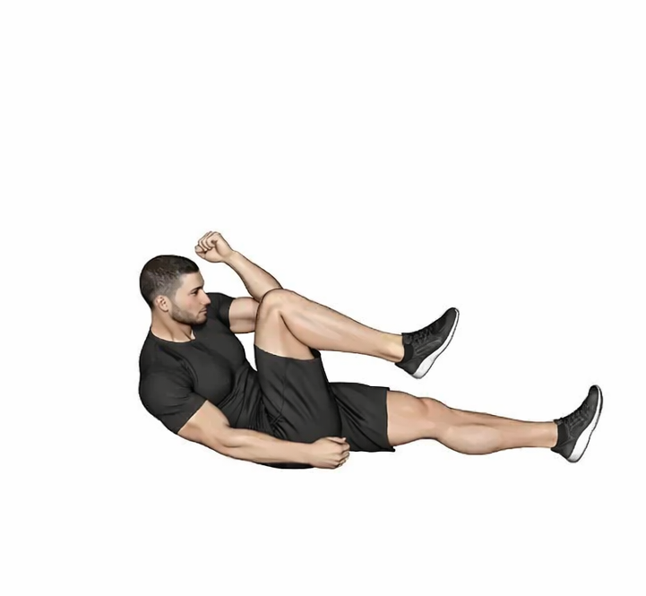 스프린터 크런치 수축 자세