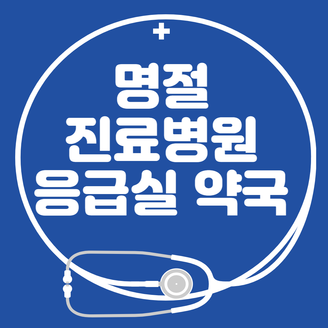 설 추석 연휴 진료가능한 응급실 병원 약국