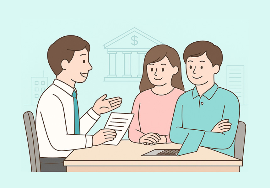 청년전세대출 상담하는 모습