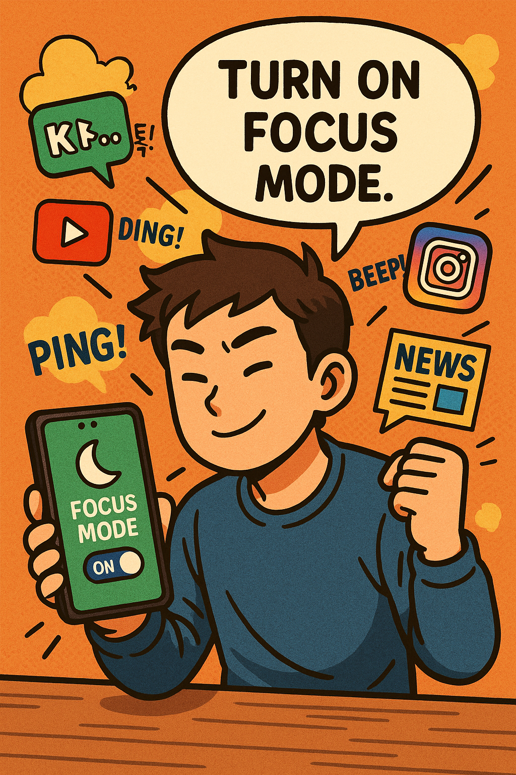 스마트폰 알림이 너무 많을 때, 집중모드 설정