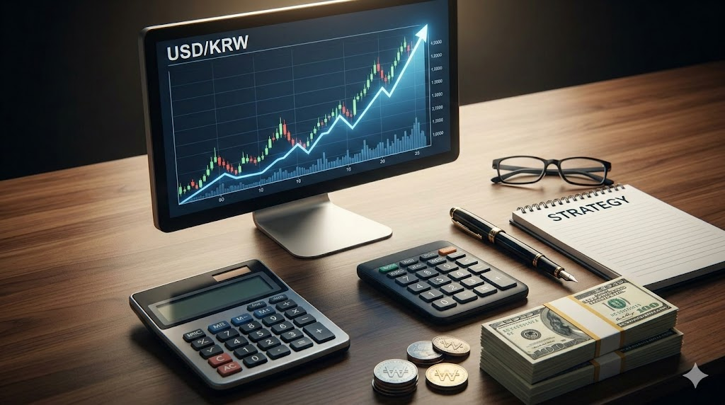고환율 시대 수익 극대화 투자전략 분석을 위한 달러 환율 상승 그래프와 금융 데이터
