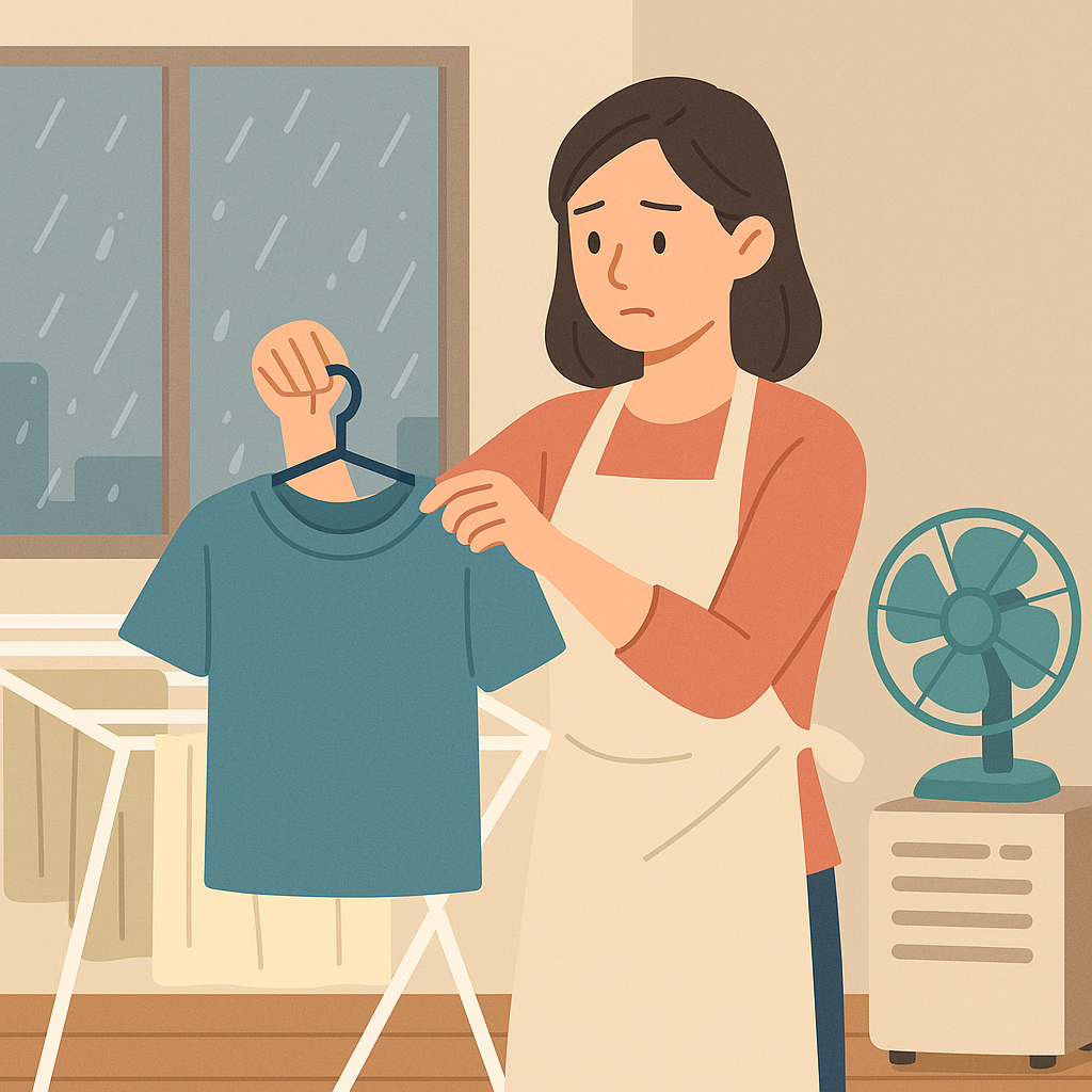 여름 장마철 빨래 냄새 제거법