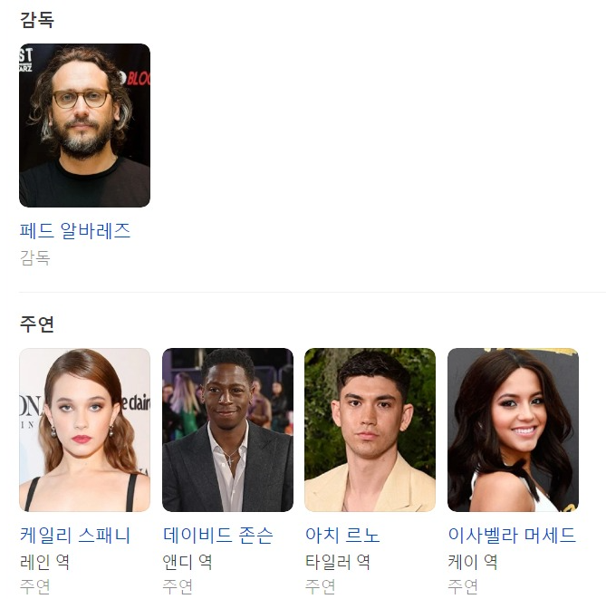 에어리언 로물루스 출연진