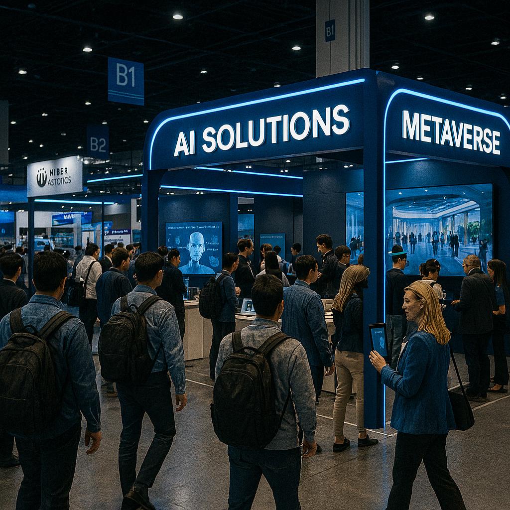 IT 쇼 관련 현장을 표현한 사진