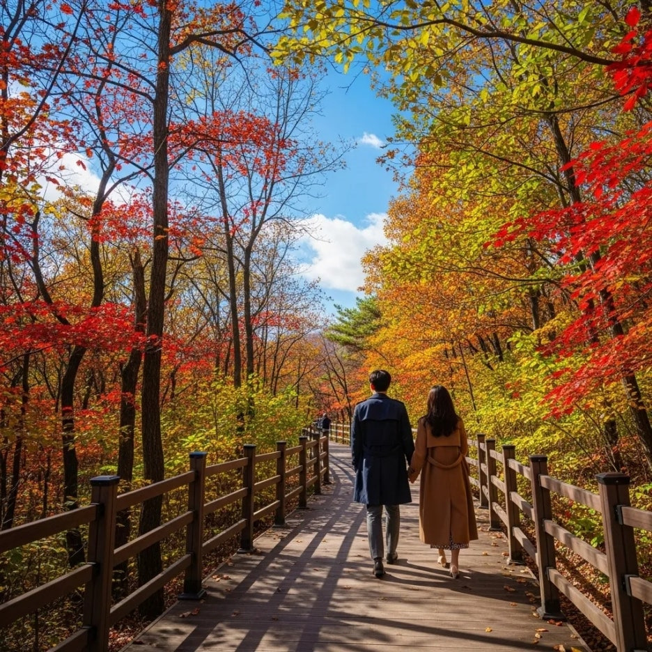 멜라논크림 부럽지 않은 남산 하늘숲길 가을 단풍 산책 코스