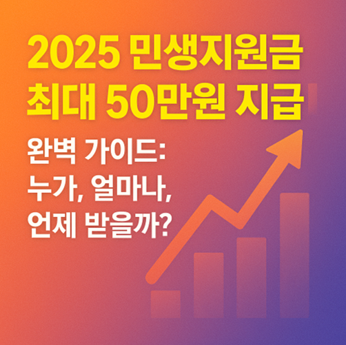 2025 민생지원금 최대 50만원 지급! 완벽 가이드: 누가, 얼마나, 언제 받을까? 관련1