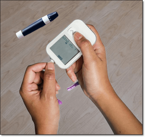 당뇨병 환자 혈당 체크